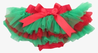 Red And Green Christmas Tutu Bloomer - Ruffle #7592597