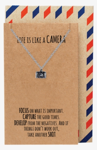 Ida Life Is Like A Camera Inspirational Jewelry, Camera - Tea Cup Necklace #7593046