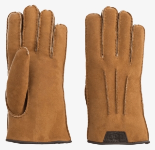 Cognacfarbene Ugg Handschuhe Casual Glove With Leather - Suede #7595526
