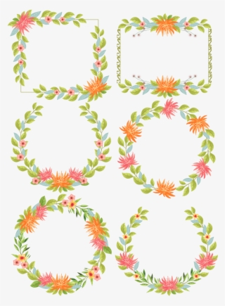 Cartoon Plant Flower Border Png And Psd - Floral Design #7596071