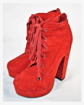 Forever 21 Fabulous Fun In Tomato Red Suede Platform - Basic Pump #7596256