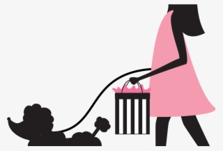 Girl Walking Dog Clipart Free Download Best Girl Walking - Paris Girl And Poodle Clipart #7596675