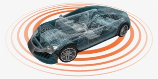 Connected Car Stock Photo - Wireframe Drawing Of Truck #7596955