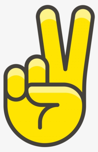 Victory Hand Emoji - Icon #7597173