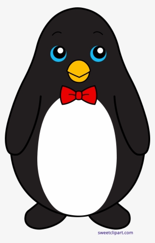 Clip Transparent Penguin Black Sweet Clip Art - Penguin With A Tie #7597575