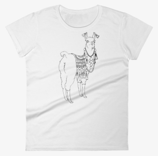 Bollyllama Outline Women's Short Sleeve T-shirt - Llama #7597628