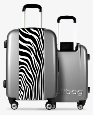 Grey Suitcase Zebra Stripes - Valise Classe #7598989