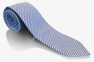 Navy/ White Houndstooth Neck Tie - Polka Dot #7599980