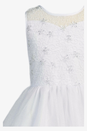 Tulle Girls Communion Dress W Sequin Pearl - Cocktail Dress #760116