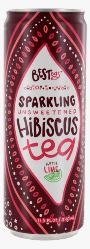 Besteas Sparkling Unsweetened Hibiscus Tea Lime Case #760308