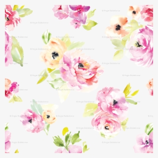 Frida Watercolor Floral Peony Fabric By Angiemakes - Garden Roses #763094
