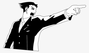 Ace Attorney Black Black And White Man Male Gentleman - Troll Comics Forever Alone #763220