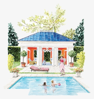 Harrison Howard And Pagoda Fabrics - Pagoda Poolhouse #763350