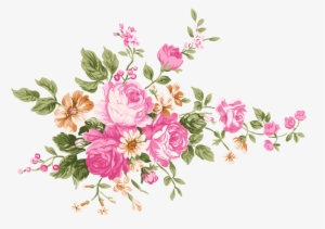 Vintage Bouquet Of Flowers Transparent Png - Flowers Transparent #763474