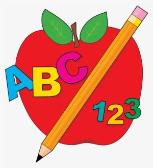 School Apple Clip Art - Abc Clip Art #763543