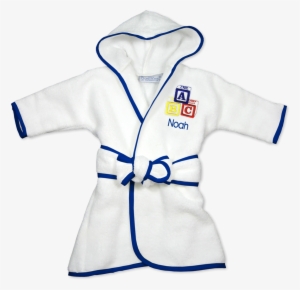 Personalized Infant Robe With Abc Blocks Primary - Jet Clothing For Newborn #763828