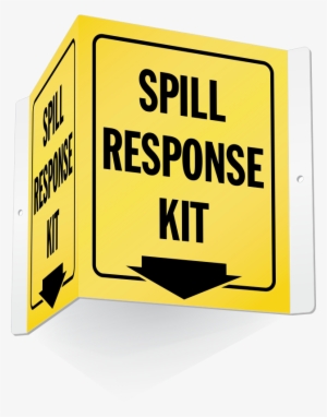 Spill Response Kit Projecting Sign - Smartsign Aluminum Sign, Legend Spill Response Equipment #764853
