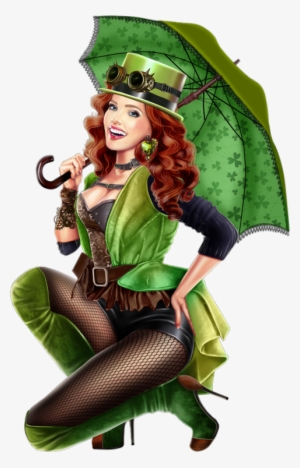 Paint Shop, Leprechaun, St Patrick, Santos, Clovers, - Femme Hiver Tube Png Femme En Vert #765923