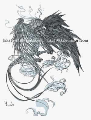 Vector Transparent Library Phoenix Tattoo - Raven And Phoenix Tattoo #766181