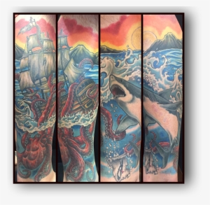 Graphic Color And Black & Grey - Tattoo Vampire Color Png #766230