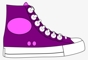 Clipart Freeuse Download Gym Shoes Purple Sneaker Free - Pink Shoe Clip Art #766753