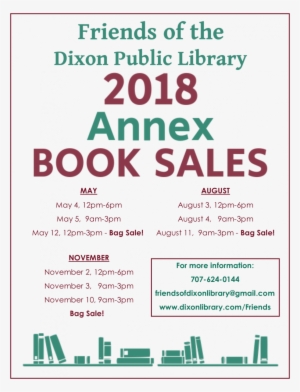 Flyer Showing Schedule For 2018 Book Sales Held By - 12: Reading Log #766943