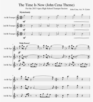 The Time Is Now John Cena Theme Sheet Music For Trumpet - Sheet Music #767479