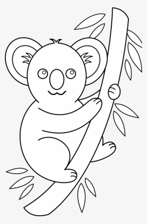 Photos Of Koala Clip Art Black And White Bear - Cute Easy Animals To Drawing #767546