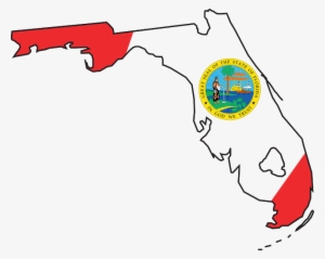State Of Florida Outline Clip Art - Florida State Flag Map #767924