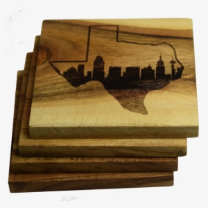 San Antonio Texas Skyline Within State Outline Coasters #767974