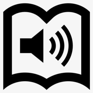 An Icon Outline Of A Book With A Speaker In The Center - Book #768117