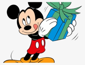 Birthday Present Clipart Birthday Gift - Printable Mickey Mouse Colouring Page #768372