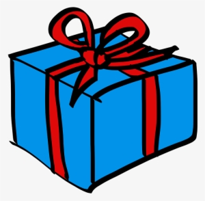 Birthday Present Clipart Blue Present - Cartoon Present Png #768619