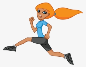 Girl Running Away Png Clip Art Royalty Free Stock - Running Woman Cartoon #769250