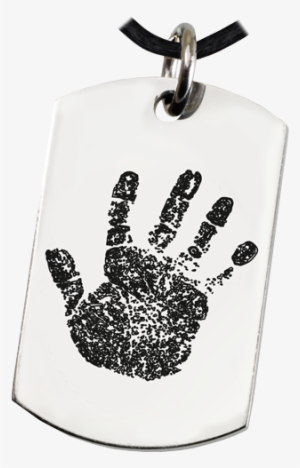 Fingerprint Memorial Jewelry: Stainless Steel Dog Tag #769976