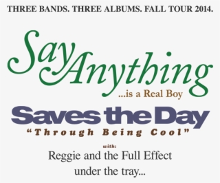 Say Anything Saves The Day W/ Reggie & The Full Effect - Say Anything Is A Real #7600436