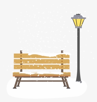 Snow Seats Street Lights Png And Vector Image - Illustration #7601918