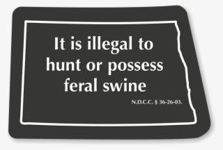 Illegal To Possess Feral Swine North Dakota Novelty - Disco Ball #7602445