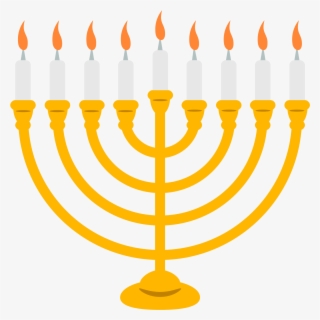 Hanukkah Banner Transparent Download Candle Holder - Green Menorah #7602609