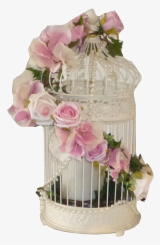 Bird Cage With Flower Garland - Cage #7604799