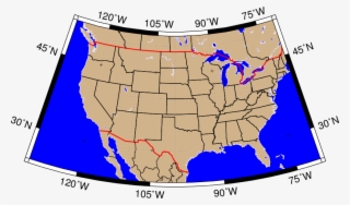 Images/gmt Lambert Conic - Hamilton To Puerto Vallarta Flight Path #7605440