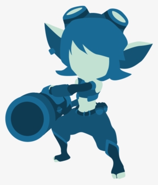 Tristana From Lol (blue) By Cakesake - League Of Legends Character Vector #7608079