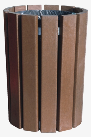 Round Litter Bin - Plywood #7608807