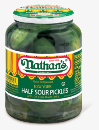 Half Dill Pickles New York Half Sour Pickles Nathans - Nathan Pickles #7608900