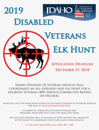 2019 Disabled Veterans Elk Hunt For Veterans With 40% - Idaho #7608976