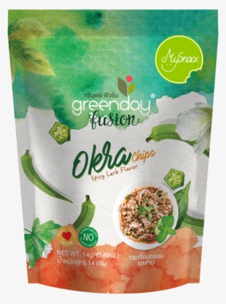 Okra Fusion Larb Packshot Logo - กรี น เดย์ กระเจี๊ยบ #7610321