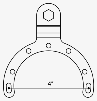 Ram Large Gas Tank Mount B Size 1" Ball With Short - Circle #7613433