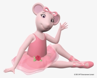 Angelina Sitting On The Floor And Waving - Angelina Ballerina Party Invitation #7615113