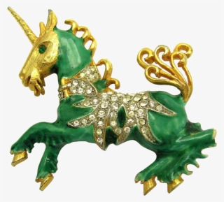 Beautiful And Rare Kenneth J Lane Kjl Unicorn Brooch - Unicorn #7615328