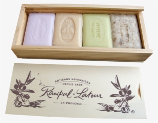 Plumier En Bois De 4 Savonnettes Parfumées De 100 G - Calligraphy #7617259